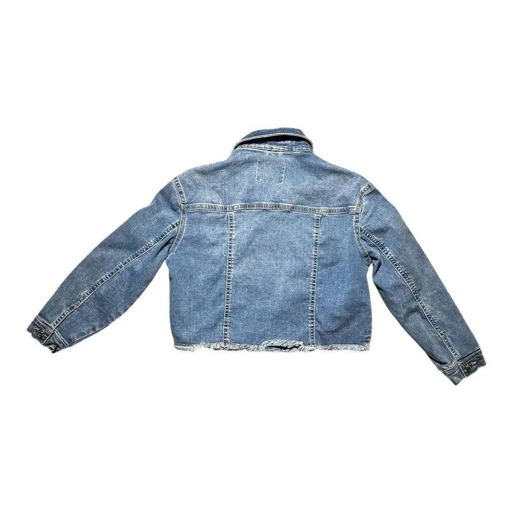Girls Justice Cropped Denim Jacket – Size 8